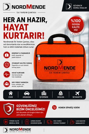 Nordmende İlk Yardım Çantası Acil Müdahale Seti – Araç, Ev, Ofis ve Seyahat İçin