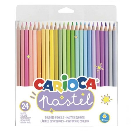 Pastel Renkli Kuru Boya Kalemi 24'lü