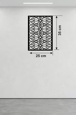 Sarmaşık ve Yaprak Motifli Ahşap Duvar Tablosu - 25x35 cm Lazer Kesim Dekoratif Pano