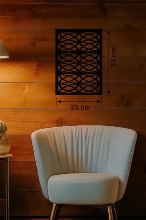 Selçuklu Yıldızı Temalı Ahşap Duvar Tablosu - 25x35 cm Lazer Kesim Dekoratif Pano