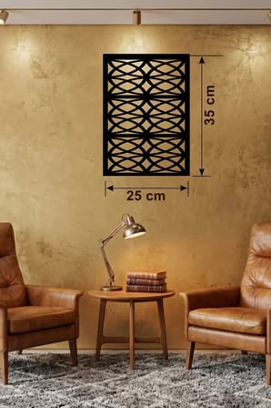Selçuklu Yıldızı Temalı Ahşap Duvar Tablosu - 25x35 cm Lazer Kesim Dekoratif Pano