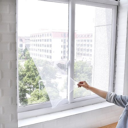 Tüm Cam Pencere Kapılara Uyumlu Çift Kanat Pencere Sinekliği
