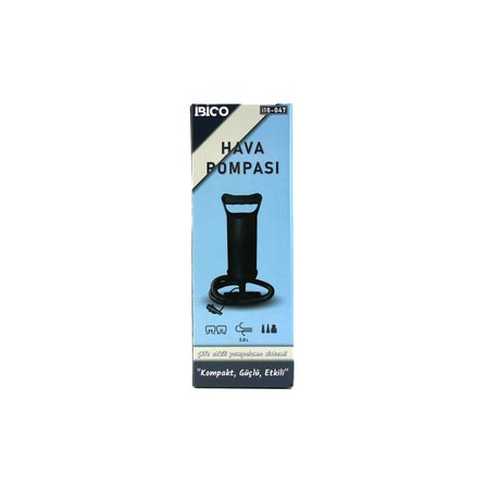 12 İNÇ 0.9L PLASTİK EL - AYAK POMPASI 3 UÇLU 2-FONKSİYON=YUKARI-ÇEK - AŞAĞI BAS=HAVA HORTUM=110 CM