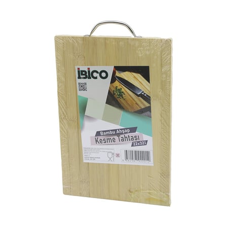 22X32 X 1.7CM LUX AHŞAP BAMBU KESİM PANOSU - KESME TAHTASI METAL KULPLU