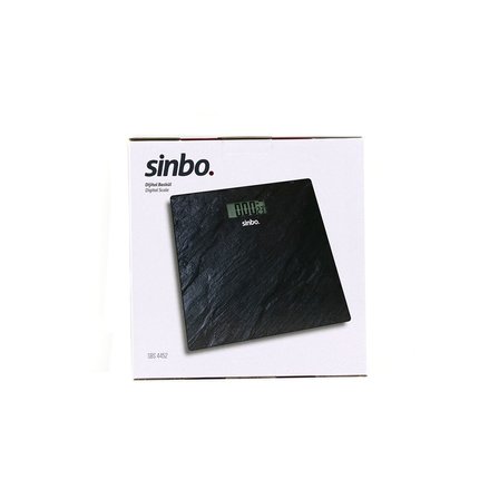 DİJİTAL - PİLLİ CAM BANYO BASKÜLÜ LCD EKRAN - SICAKLIK GÖSTERGELİ 180KG/50GR 26X26CM SİNBO SBS-4450