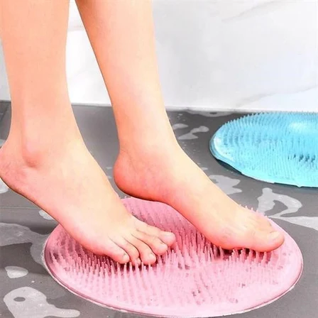 Silikon Fırçalı Banyo Masaj Matı ve Ayaklar için Topuk Masaj Paspası