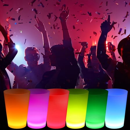Neon Parti Glow Bardak 1.5 oz Karışık Renk 1 Adet Tekli