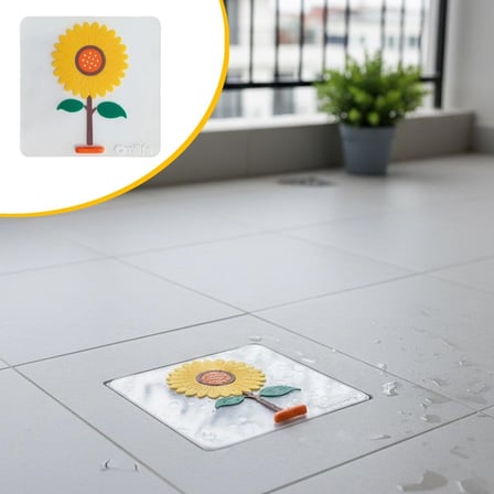 Ayçiçeği Tasarımlı Gider Koku Önleyici – Silikon Lavabo Gider Matı