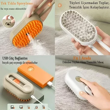 Saplı Buharlı Kedi Tarağı