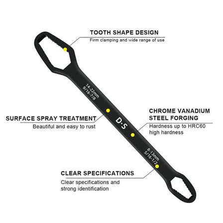 Universal Anahtarı Çift kafalı Çok Fonksiyonlu 6-22mm
