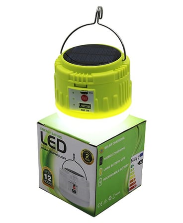 USB - SOLAR ŞARJLI ASKILI KAMP LAMBASI - POWERBANK