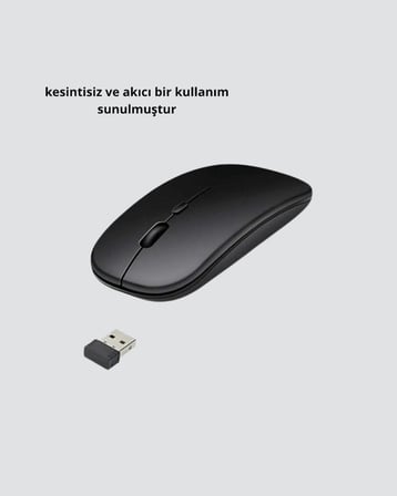 Kablosuz Mouse – Gelişmiş Optik Sensör, Profesyonel ve Oyun Kullanımına Uygun