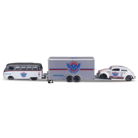 1/64 Design Seri Yarış Takımı Römork ve Araç Set