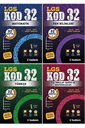 8. Sınıf Lgs Kod 32 4'lü Set Tudem Yayınları