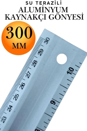 Alüminyum L Gönye Su Terazili Cetvel Kaynak Kaynakçı Marangoz Gönyesi 300 mm Profesyonel 90 Derece Dik Açı Ölçer Cetveli İnşaat Ustası Metal Demir İşleme Cetvelleri El Aletleri Ölçü Aleti Takımı 30cm