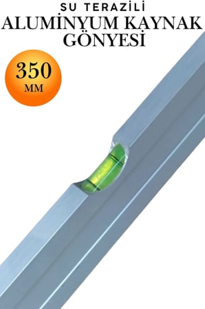 Alüminyum L Gönye Su Terazili Cetvel Kaynak Kaynakçı Marangoz Gönyesi 350 mm Profesyonel 90 Derece Dik Açı Ölçer Cetveli İnşaat Ustası Metal Demir İşleme Cetvelleri El Aletleri Ölçü Aleti Takımı 35cm
