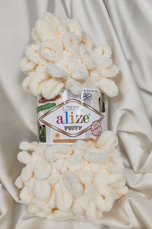 Puffy Krem El Örgü İpi 100gr. 9mt. (5'li Paket) - Renk: 1
