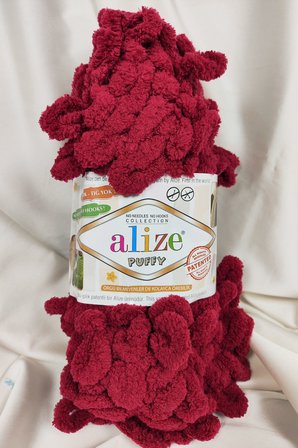Puffy Vişne El Örgü İpi 100gr. 9mt. (5'li Paket) - Renk: 107