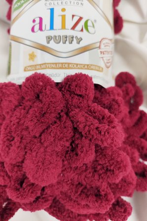 Puffy Vişne El Örgü İpi 100gr. 9mt. (5'li Paket) - Renk: 107