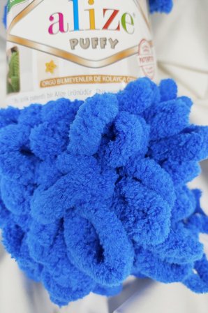 Puffy Saks Mavi El Örgü İpi 100gr. 9mt. (5'li Paket) - Renk: 141