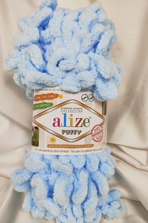 Puffy Açık Mavi El Örgü İpi 100gr. 9mt. (5'li Paket) - Renk: 183