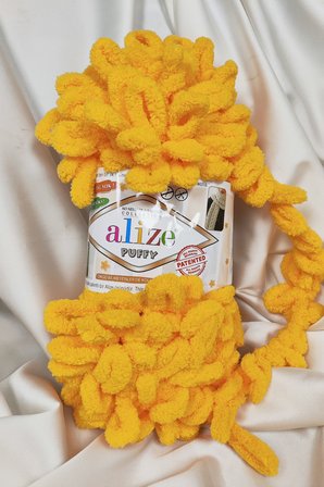 Puffy Sarı El Örgü İpi 100gr. 9mt. (5'li Paket) - Renk: 216