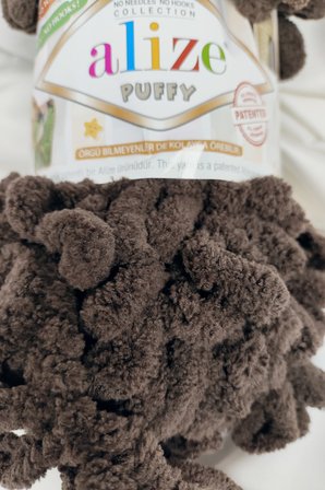 Puffy Acı Kahve El Örgü İpi 100gr. 9mt. (5'li Paket) - Renk: 26