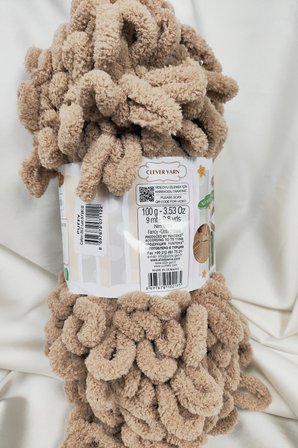 Puffy Bej El Örgü İpi 100gr. 9mt. (5'li Paket) - Renk: 262