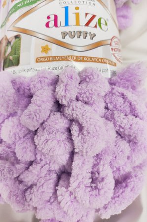 Puffy Açık Lila El Örgü İpi 100gr. 9mt. (5'li Paket) - Renk: 27