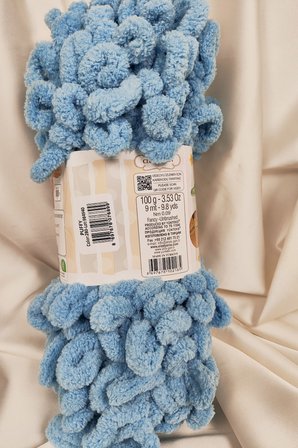 Puffy Orta Mavi El Örgü İpi 100gr. 9mt. (5'li Paket) - Renk: 280