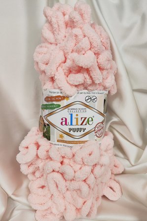 Puffy Pudra Pembe El Örgü İpi 100gr. 9mt. (5'li Paket) - Renk: 340
