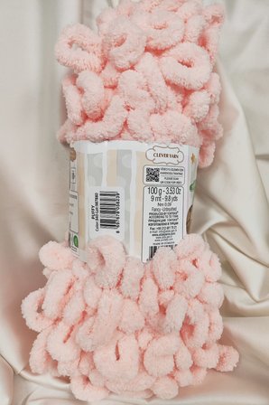 Puffy Pudra Pembe El Örgü İpi 100gr. 9mt. (5'li Paket) - Renk: 340
