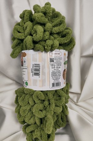 Puffy Kaplumbağa Yeşili El Örgü İpi 100gr. 9mt. (5'li Paket) - Renk: 485