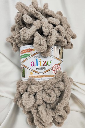 Puffy Bej El Örgü İpi 100gr. 9mt. (5'li Paket) - Renk: 530