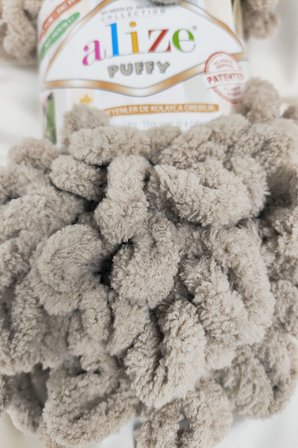 Puffy Bej El Örgü İpi 100gr. 9mt. (5'li Paket) - Renk: 530