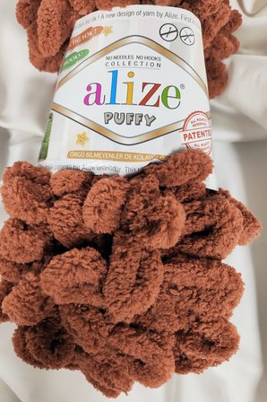 Puffy Taba El Örgü İpi 100gr. 9mt. (5'li Paket) - Renk: 597