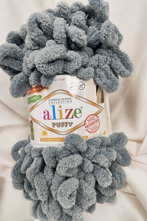Puffy Koyu Gri El Örgü İpi 100gr. 9mt. (5'li Paket) - Renk: 87