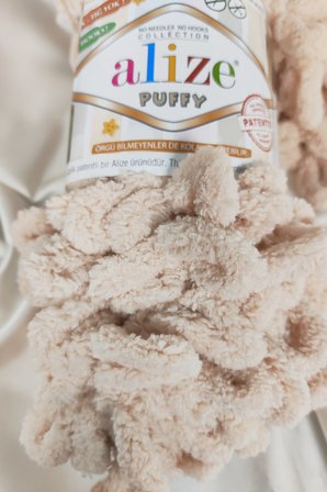 Puffy Sütlü Kahve El Örgü İpi 100gr. 9mt. (5'li Paket) - Renk: 889