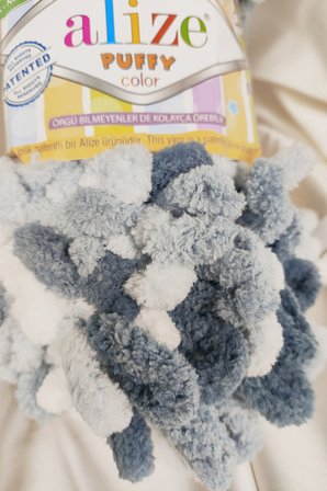 Puffy Color Ebruli El Örgü İpi 100gr. 9mt. (5'li Paket) - Renk: 5925