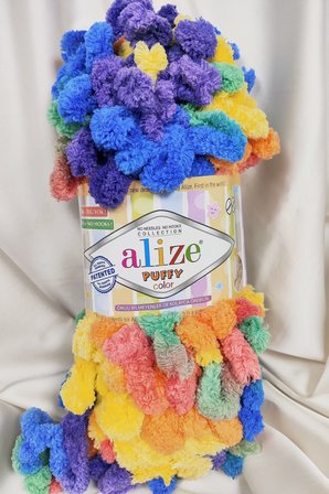 Puffy Color Ebruli El Örgü İpi 100gr. 9mt. (5'li Paket) - Renk: 6511