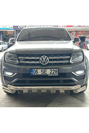 Vw Amarok 2010 Model Offroad Pickup Shark Ön Tampon Koruma Demiri 76MMuyumlu KROM