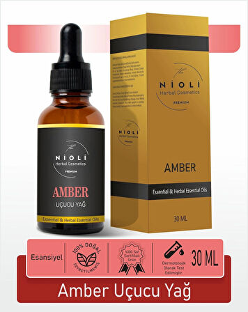 Nioli Amber Esansiyel Uçucu Yağ Buhurdanlık Yağı Aromaterapi Yağı 30 ML