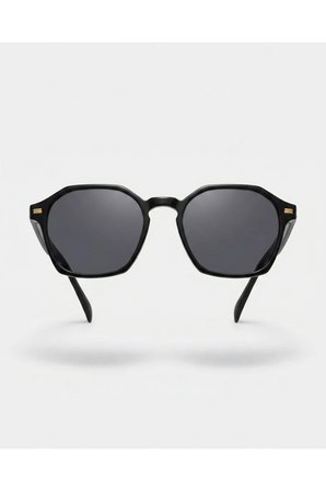 Ametist Geometrik Siyah Unisex Güneş Gözlüğü Erkek Kadın Unisex Asetat Sağlam Premium Özel Seri