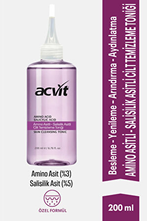 Amino Asitli - Salisilik Asitli Cilt Temizleme Toniği 200 ML
