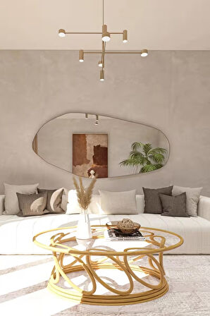 Fawdecor Amsterdam Dekoratif Duvar Aynası Beyaz 90 x 180 Cm