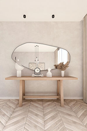 Fawdecor Amsterdam Dekoratif Duvar Aynası Siyah 65 x 130 Cm