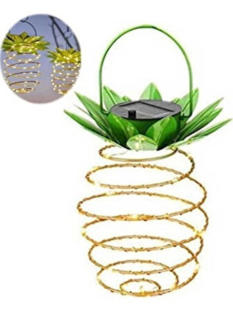 Solar Ananas LED Dekoratif Bahçe Lambası - Askılı, Güneş Enerjili