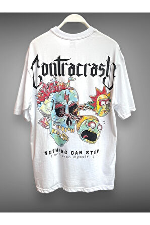 Contracrash Nothıng Can Stop Sloganlı Oversize T-shirt