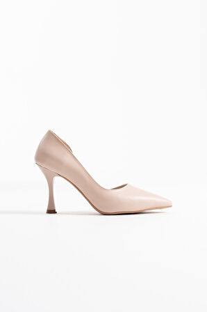 Angela Premium Kadın Bej Topuklu Ayakkabı