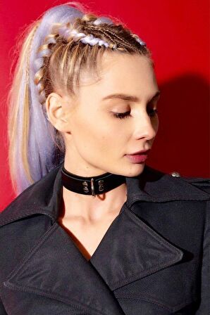 Kadın Ayarlanabilir Cool Şık Deri Choker Tasma